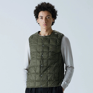国内现货 Taion 004 25AW 军事绗缝圆领轻便羽绒服内胆马甲背心潮