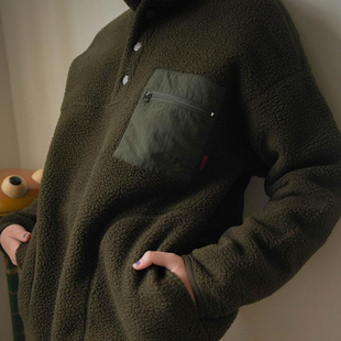 拼接口袋摇粒绒情侣卫衣中性风外套潮 Shirts Gramicci Pullover