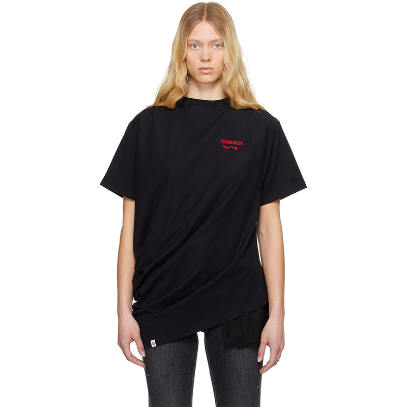 现货 Charles Jeffrey Loverboy Ltopsy Turvy Tee 不对称短袖T恤