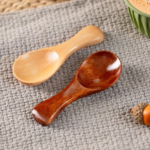 日式网红可爱儿童短柄奶粉木勺冰淇淋甜品勺茶叶勺迷你小木勺子