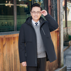 ET106*白鹅绒服中年男士羽绒服冬装外套可脱卸内胆厚送爸爸 *P245图片