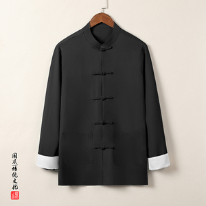 T916* 风盘扣唐装立领古风坠感 仿真丝衬衫禅服*P65图片