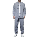 DY38*风汉服唐装居士服内里抗皱长裤长袖棉麻加厚套装*P95，男装夹克，星座1516（原B303）