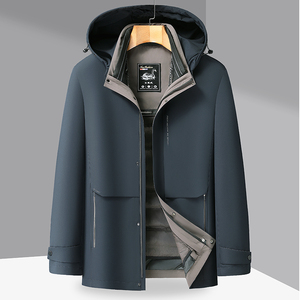 ET158*白鹅绒服中年男士羽绒服冬装外套可脱卸内胆厚送爸爸 *P245图片