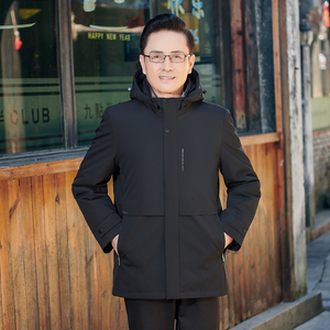 MT158*白鹅绒服中年男羽绒服冬装外套可脱卸内胆加毛送爸爸 *P245图片