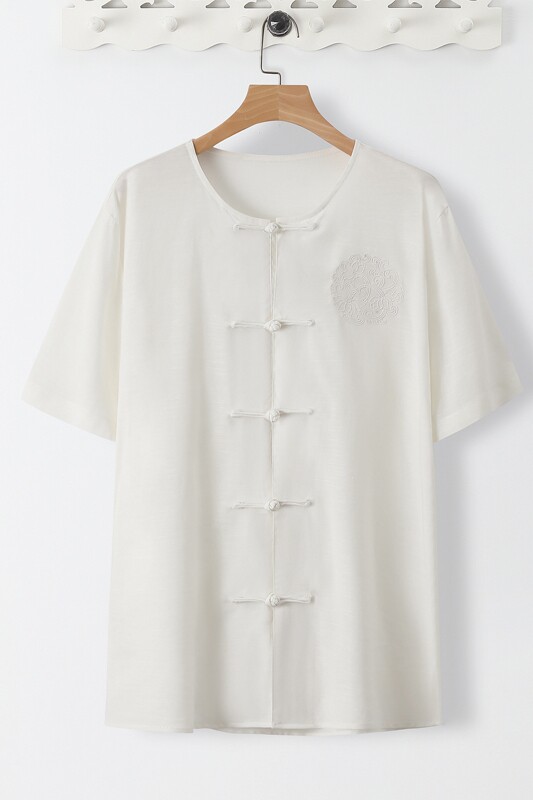 TS30*夏季风禅服居仕服短袖薄款凉感衬衫*P75,男装衬衫,星座1516（原B303）