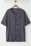 TS30*夏季风禅服居仕服短袖薄款凉感衬衫*P75，男装衬衫，星座1516（原B303）