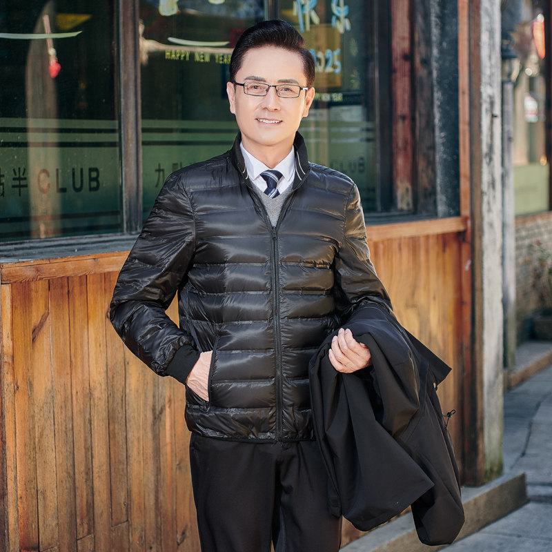 ET106*白鹅绒服中年男士羽绒服冬装外套可脱卸内胆厚送爸爸*P245,男装羽绒服,星座1516（原B303）
