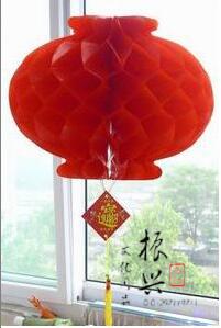 拉伸式塑纸蜂窝红灯笼 平安灯 纸灯笼 平安球 30mm大25mm中20mm小