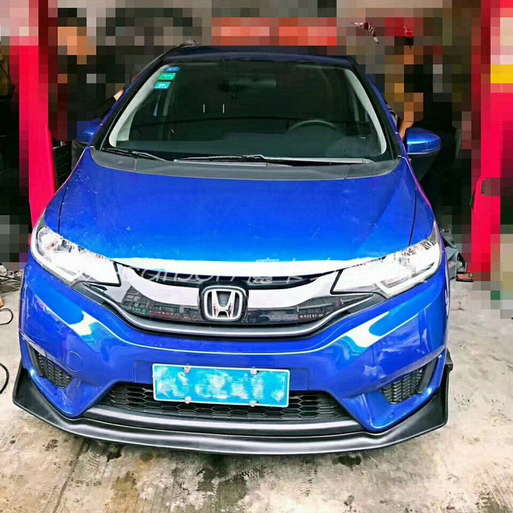 本田三代飞度GK5改装碳纤维前唇侧裙后唇 飞度FIT小包围前后扰流