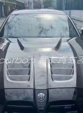 新款宝马M3M4改装碳纤维开孔机盖 宝马G80G82G83碳纤轻量化引擎盖