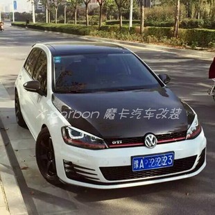 包围 大众高尔夫7代改装 碳纤维原厂款 机盖 GOLF7碳纤引擎盖车头盖