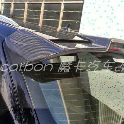 老款奥迪Q7改装碳纤维大尾翼 Q7升级免打孔粘贴式碳纤后扰流尾翼