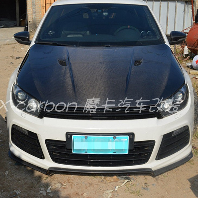 大众尚酷碳纤维开孔机盖引擎盖