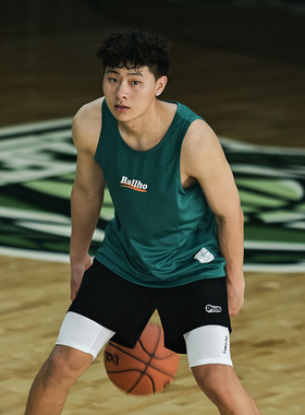 BALLHO 夏季新款背心无袖t恤美式印花投篮服运动速干训练跑步宽松