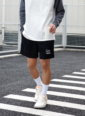 BALLHO篮球五分裤纯色短裤男女宽松美式球裤潮运动休闲训练华夫格