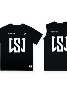 BALLHO联名伍肆秋季篮球运动上衣美式T恤背心男速干短袖投篮服