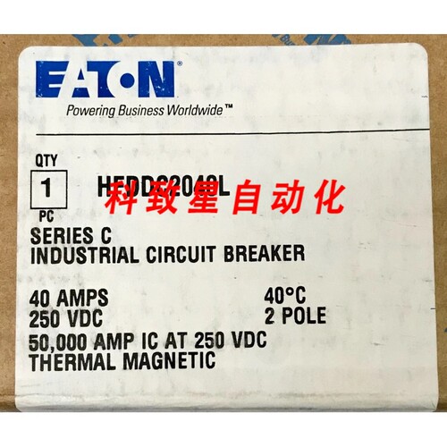 工业配件HFDDC2040L 2 POLE 40 AMP TYPE HFD-DC 断路器