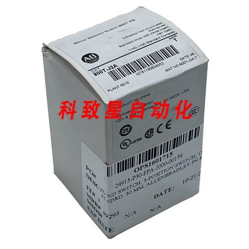 工业配件800T-J2A 选择开关30MM 3位T系列