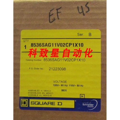 工业配件DIMENSION 00 120V 启动器 NEMA 1 8536SAG11V02CP1X10