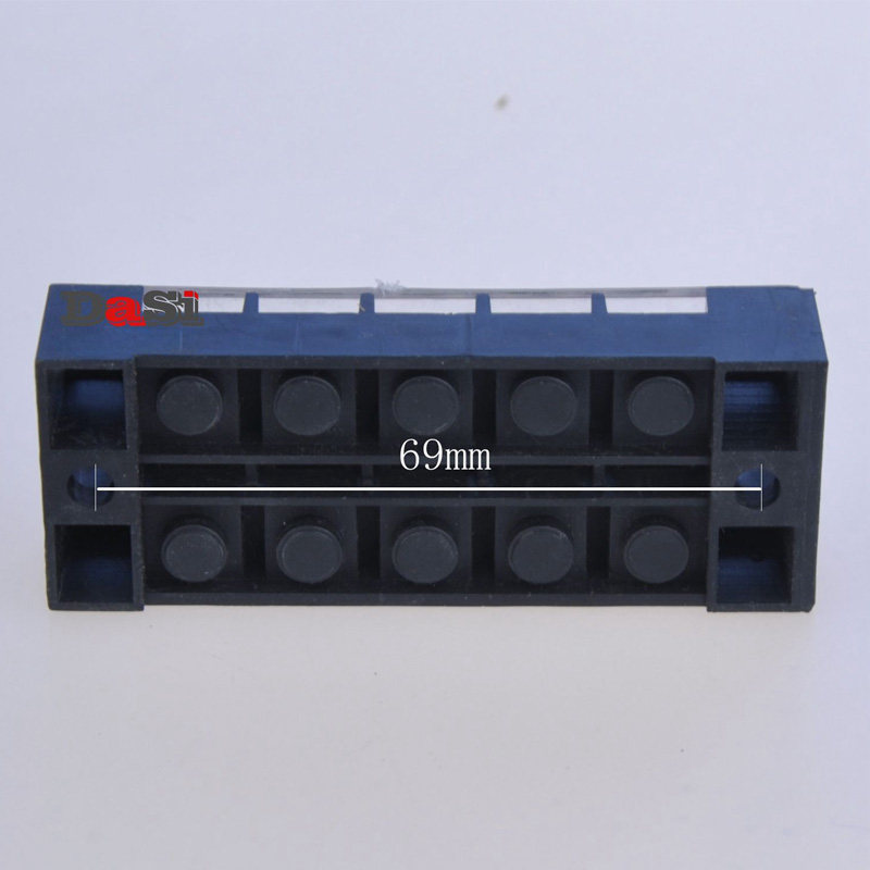 固定接线端子排TB2505L 600V 25A 5P 5位排接线板 五位连接线排