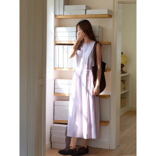 莱赛尔亲肤背心长裙 系带收腰 「MISAZ」对丝花边 清冷气质连衣裙