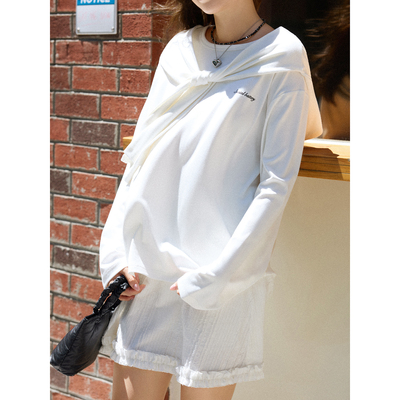 MISAZ简约小字母印花长袖T恤套装