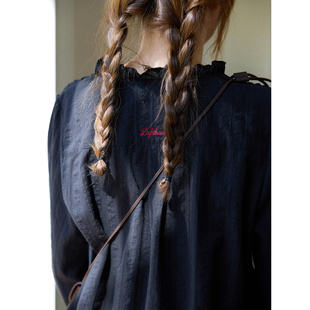 「MISAZ」小刺绣花边衬衫 正肩显瘦少女感法风内搭衬衣 条纹肌理