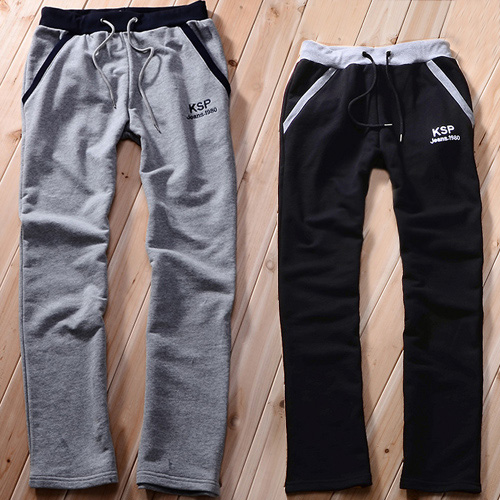 春秋季修身运动裤 男士韩版运动长裤 男装纯棉休闲卫裤潮男裤子