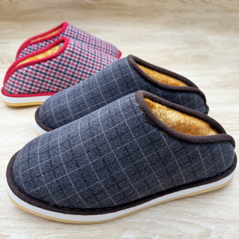 秋冬季棉拖鞋保暖居家用室内男女地板软底家用防滑包头手工布拖鞋