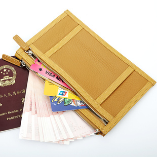 超薄腰包证件包真皮护照包手机袋钱包头层牛皮 R.king品仕男士 包邮