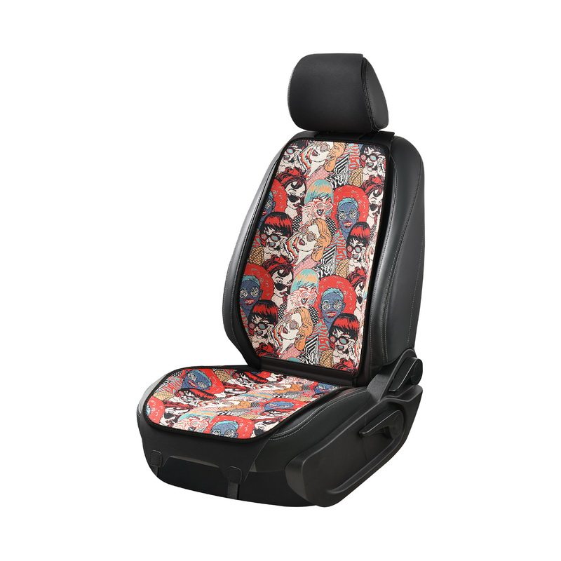 网红异域风汽车通用坐垫神秘民族风防滑透气四季美女活力南瓜