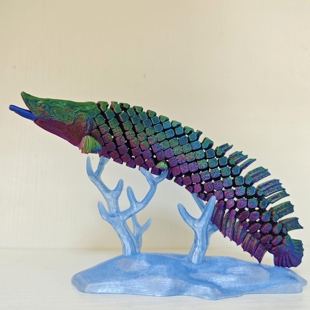 打印巨骨舌鱼关节鱼解压玩具摆地摊潮玩送学生礼物动物玩具摆件