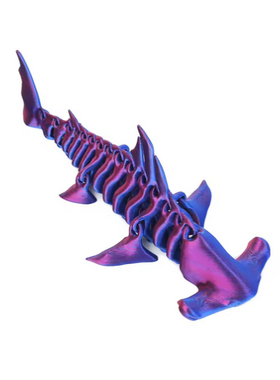 3D打印锤头鲨鱼关节可活动鲨鱼模型家居装饰品儿童创意玩具车载