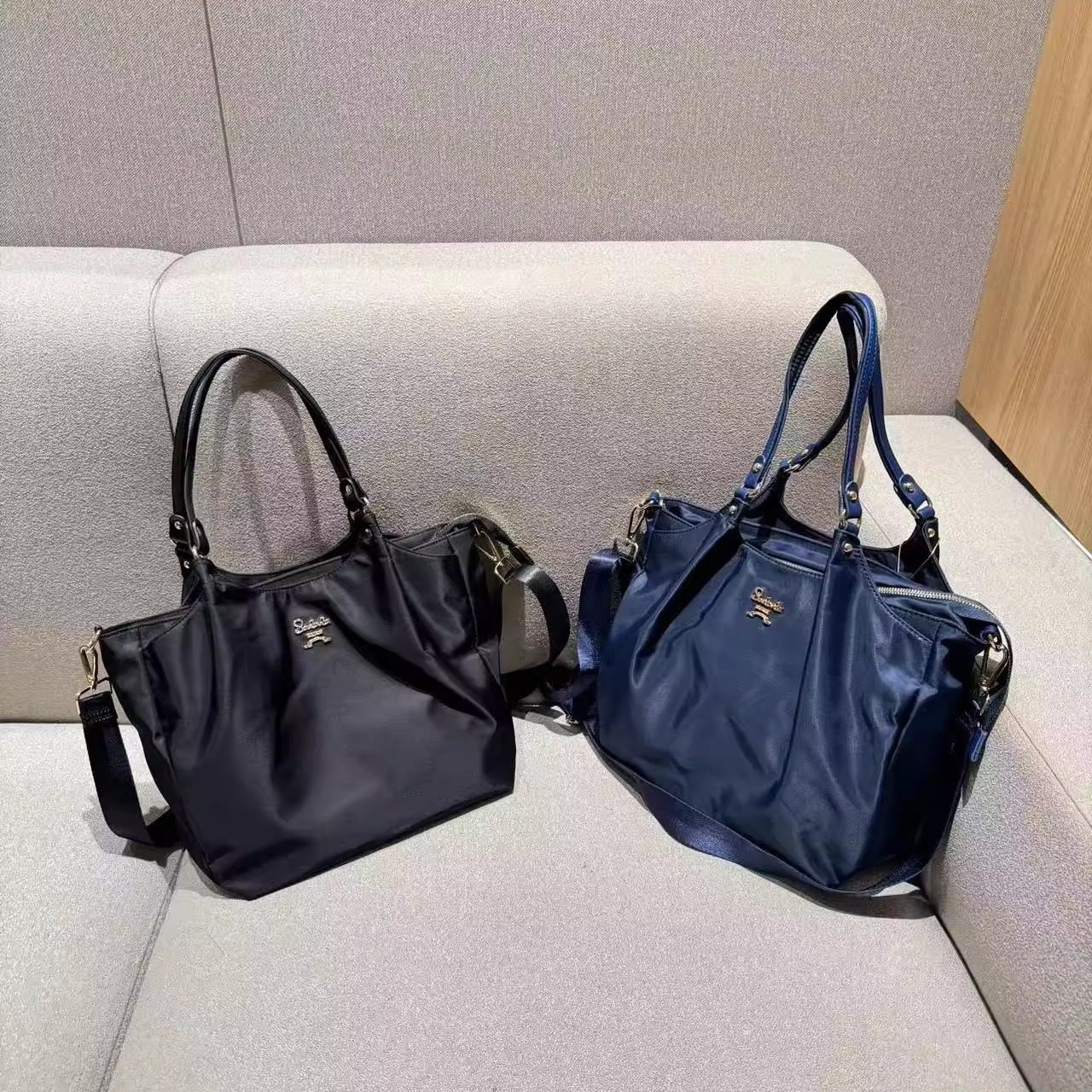 2025新款高质感多隔层通勤托特包轻便尼龙布百搭外贸单肩斜挎包女,箱包皮具/热销女包/男包,托特包,淘宝优惠券,粉丝福利购,淘宝优惠卷