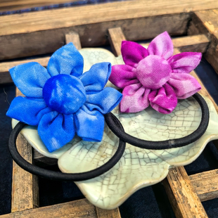 【畲族文创】畲族元素发圈 民族风植物染布艺发饰 闺蜜礼物