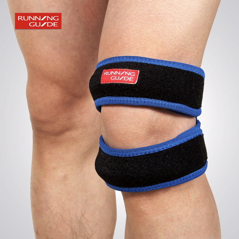 跑步指南8224 加压双轨髌骨带快拆可调节魔术贴运动跑步护膝男女