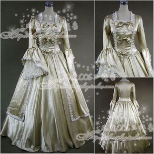 风度COS 香槟色 纯厚缎加蕾丝面料 lolita 裙装定做 超鸡美好