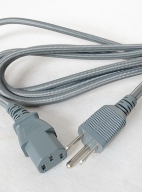 进口美标英标欧规电源线 1米1.8米2米3米 3*0.824 3*2平方品字线