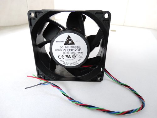 原装台达 12V3.3A 8038 8CM 增压 滚珠轴承散热风扇 PFC0812DE