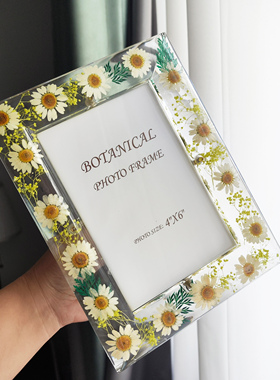 日本francfranc5寸6寸7寸透明干花相框轻奢创意精致礼物水晶相架