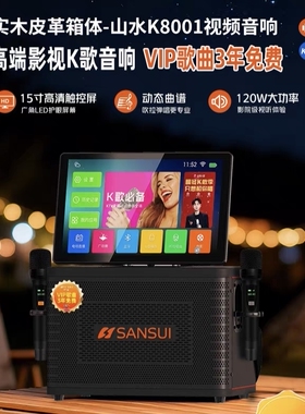 山水K8001户外大功率视频音响卡拉OK一体机家庭ktv唱歌直播K歌