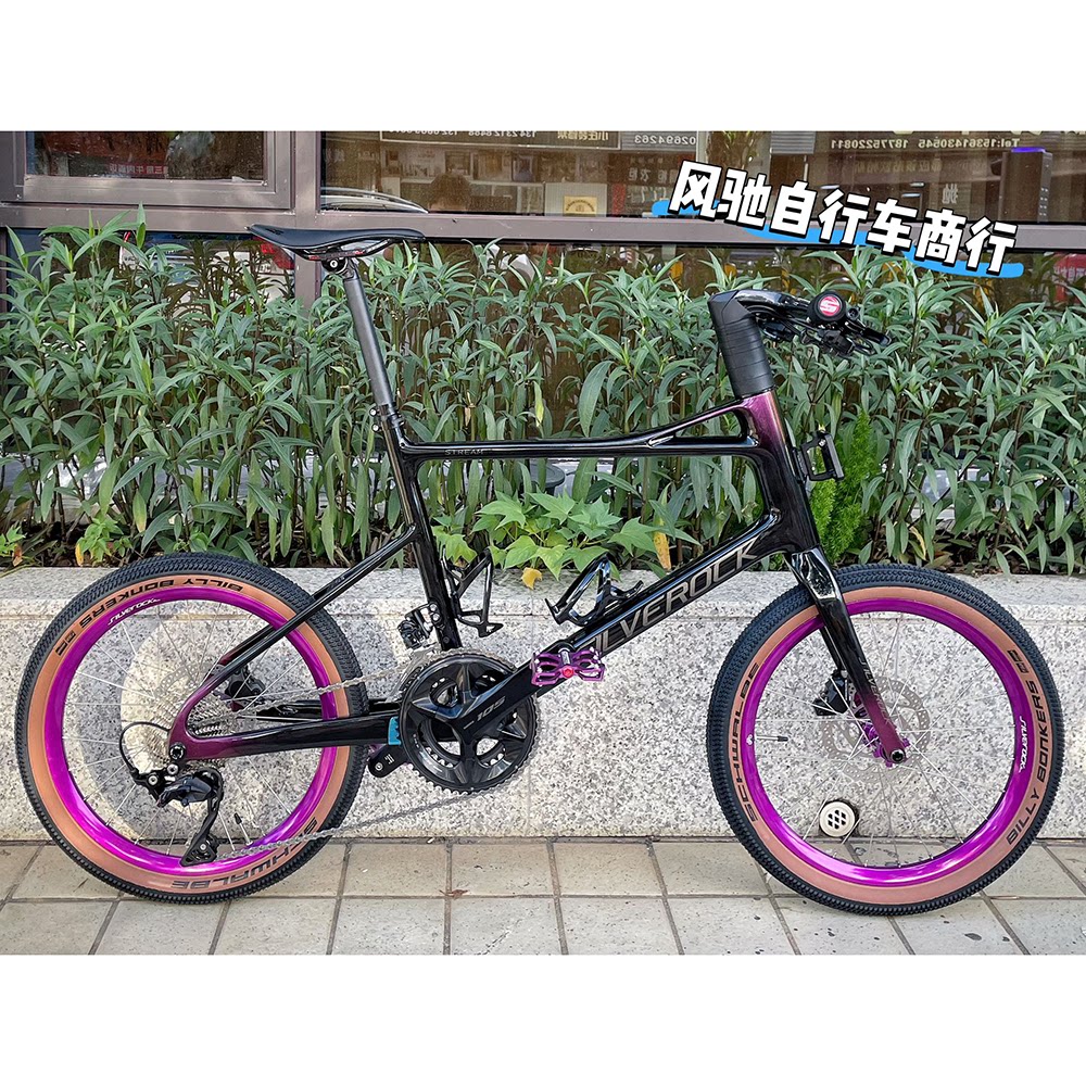 SILVEROCK STREAM 全碳纤维桶轴小轮车 20寸406粗胎22速油碟平把