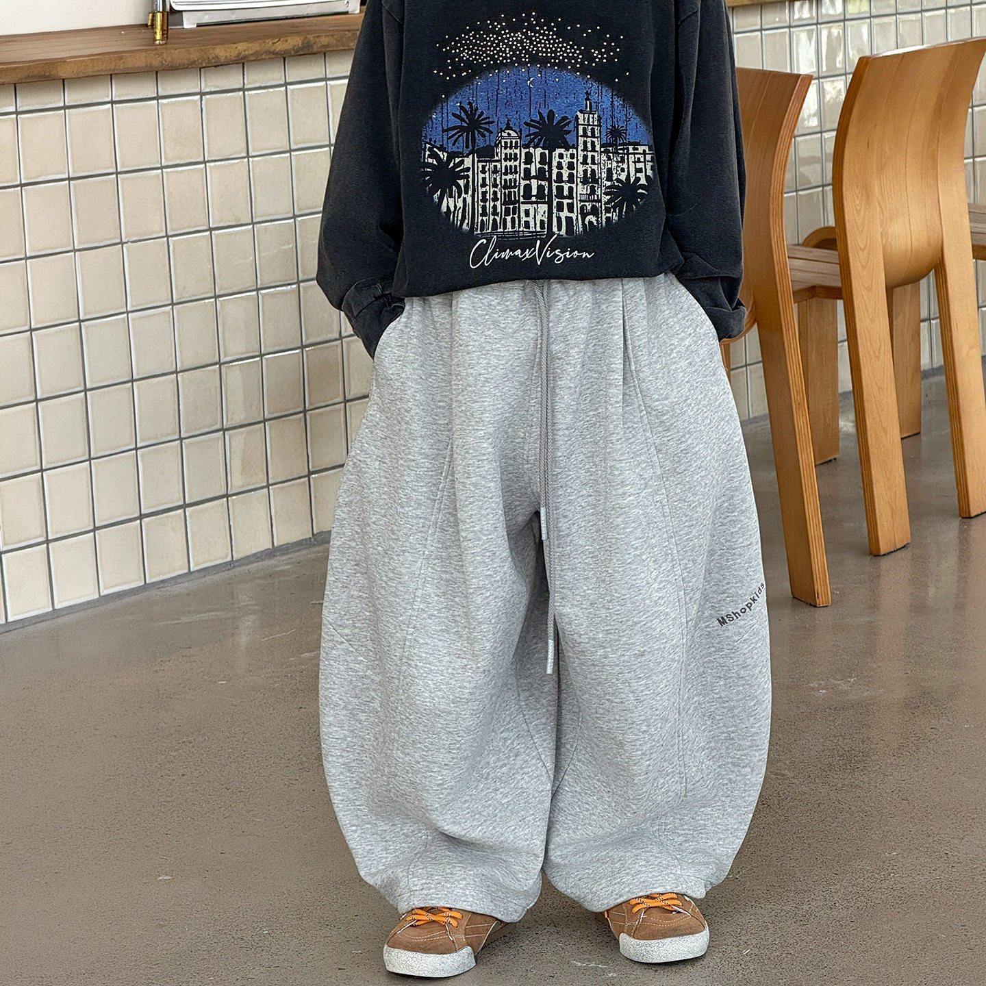 小町三木童装男童卫裤儿童秋季套装2026新款韩版美式卫衣针织卫衣