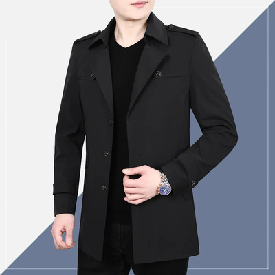 英伦商务中长款春秋风衣