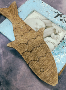 木质雕刻鱼造型摆件孤品不退换（随单包邮）