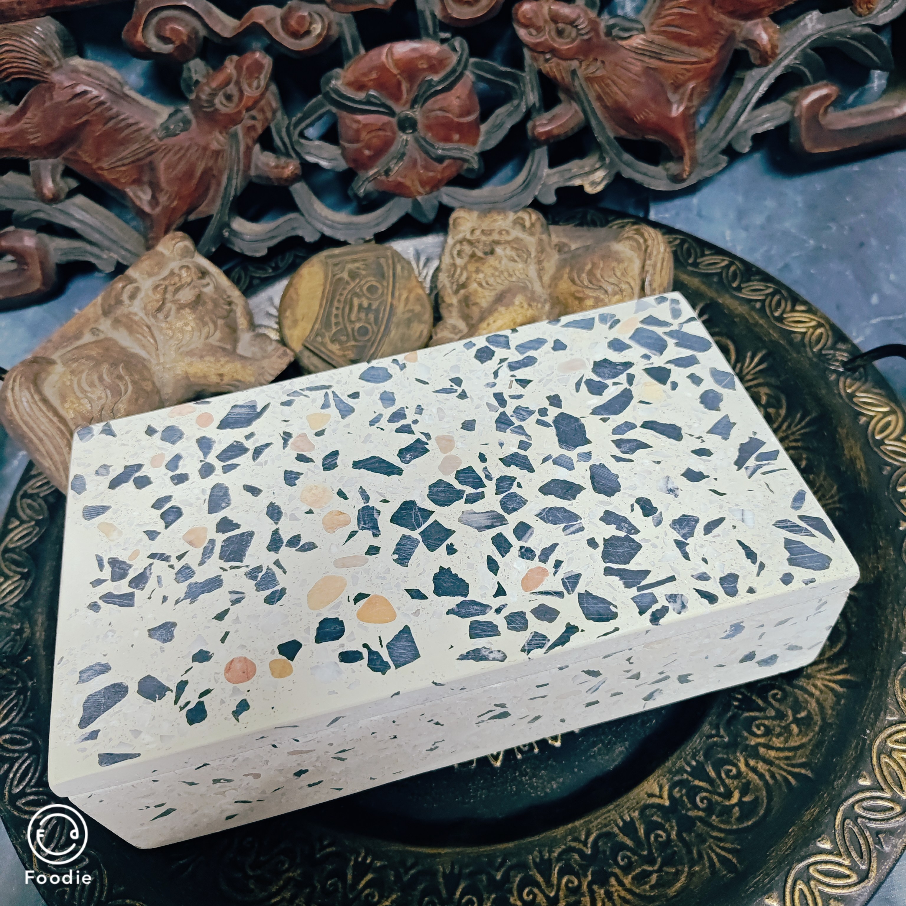 zarahome大理石首饰盒收纳盒孤品超重质感超好！尺寸！23*13*6.5图片