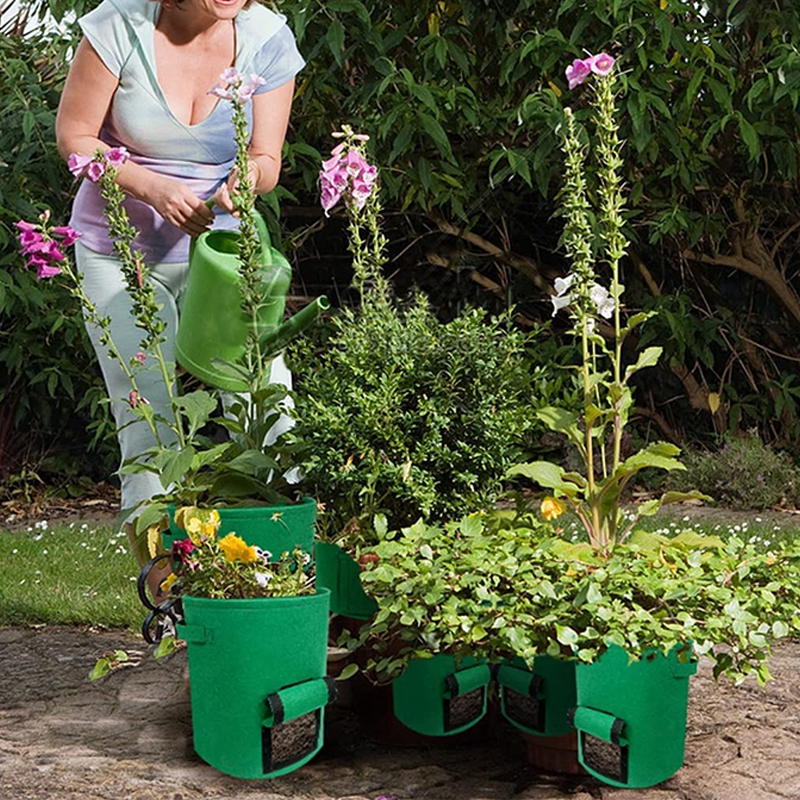 跨境potato grow bag土豆种植袋桶 蔬菜花卉美植袋毛毡植物育苗袋