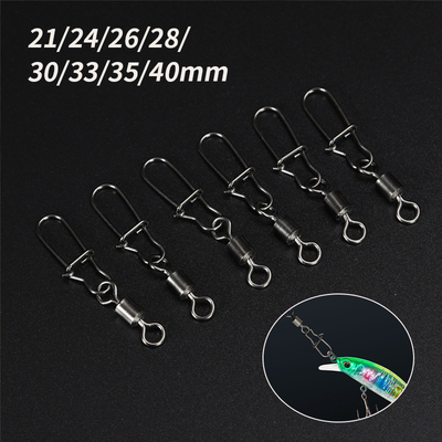 不锈钢美式转环钓鱼连接器八字环链接器增强路亚别针小配件MF0012