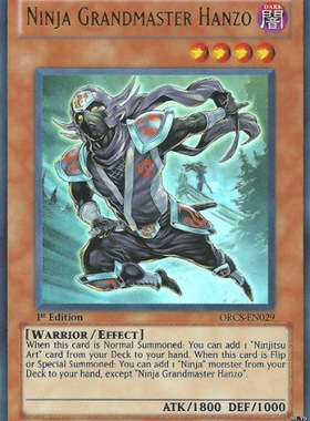 游戏王 美版 正版 - 忍者头领 半藏 Ninja Grandmaster/金闪/ORCS